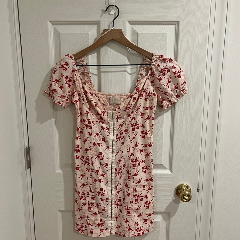 Urban Outfitters Red and Cream Mini Dress